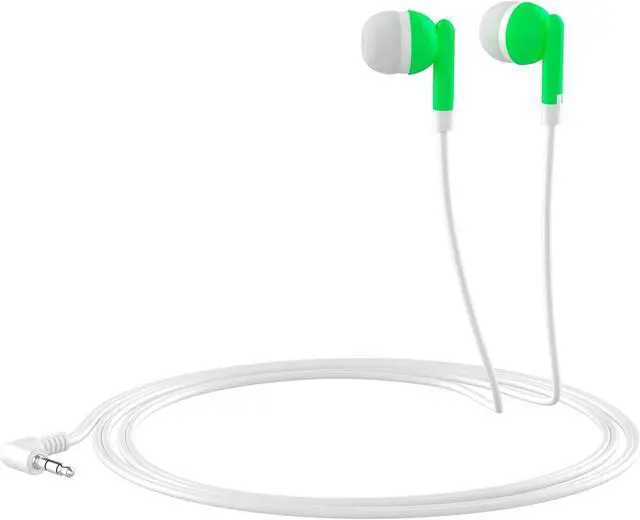 Alt view image 4 of 5 - Maeline Bulk Earbuds with 3.5 mm Headphone Plug - 100 Pack - Green