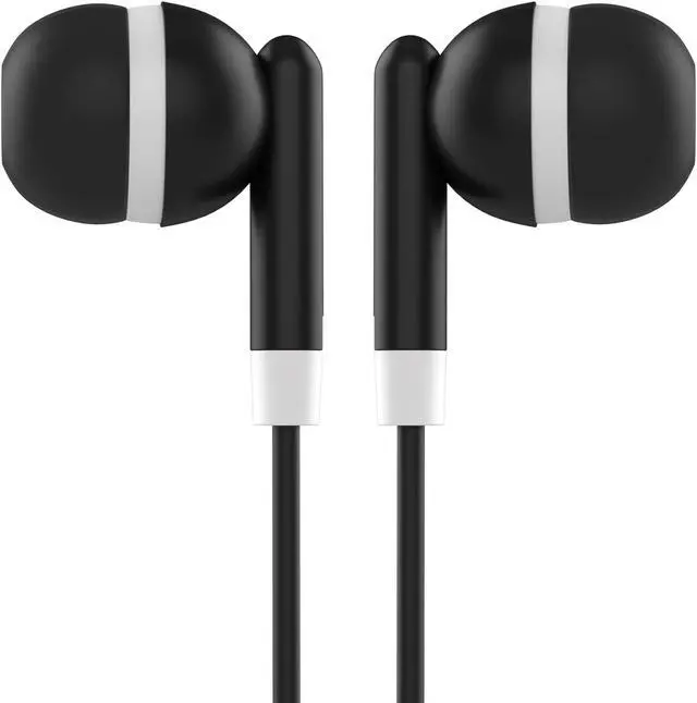 Alt view image 4 of 5 - Maeline Bulk Earbuds with 3.5 mm Headphone Plug - 100 Pack Wholesale Bundle - Black