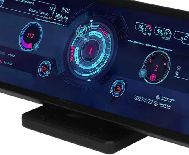 Alt view image 5 of 5 - USB Mini Screen PC CPU HDD Data Monitor, 7.9 Inch CPU Hardware Temperature Monitor External Expansion Display for PC ARGB Computer Case Secondary Screen