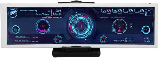 Main image of PC Sensor Panel Display, 8.8 Inch CPU Hardware Temperature Monitor External Expansion Display PC CPU Data Monitor for PC Computer Case Secondary Screen