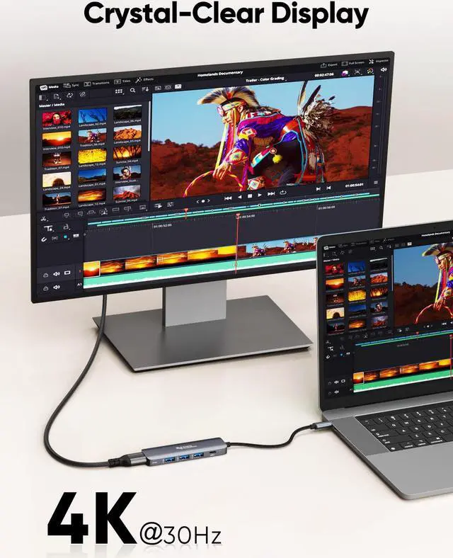 Alt view image 4 of 5 - CableCreation USB C to USB A Cable Bundle with 5-in-1 USB C Hub with HDMI, USB 3.0, Power delivery