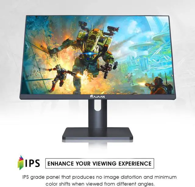 Alt view image 2 of 5 - HAJAAN 27" Inch FHD 1080p IPS Computer Monitor, 75 Refresh Rate, Best for Office & Home, Ergonomic Tilt HDMI, VGA Ports | Monitor for PC, Wall Mountable (S2723i)- Black
