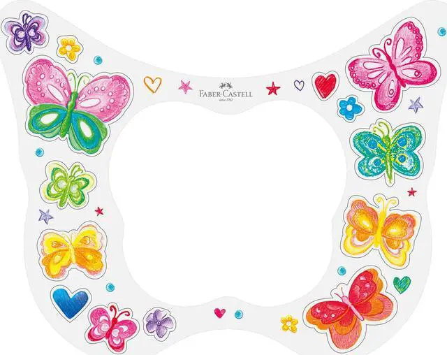 Alt view image 3 of 5 - Faber-Castell Gift Set - Sparkle Colouring Pencils in Butterfly Shape Tin - 20 x Pencils inc Stickers