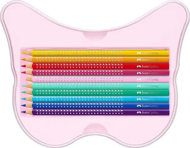 Alt view image 4 of 5 - Faber-Castell Gift Set - Sparkle Colouring Pencils in Butterfly Shape Tin - 20 x Pencils inc Stickers