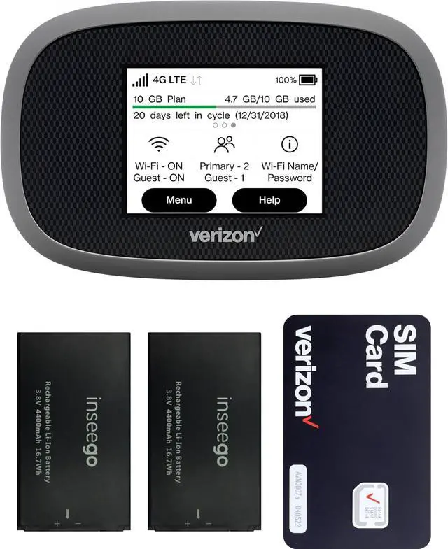 Main image of Verizon Wireless Jetpack Inseego MiFi 8800L | Free VPN Mobile Hotspot for Travel | 4G Mobile Portable WiFi | Unlocked Globally | Near 5G Speed up to 1200 Mbps | EVDO-LINK Bundle - Verizon Sim Card