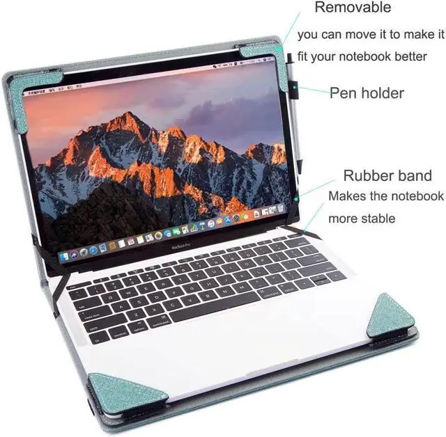 Alt view image 4 of 5 - Berfea Protective Cover Case Compatible with ASUS ZenBook Flip 15 TP510UA UX561UD,ZenBook Pro 15 UX580 UX550,Q525,Q505 15.6 inch Laptop Notebook Sleeve PU Leather Hard Case Shell