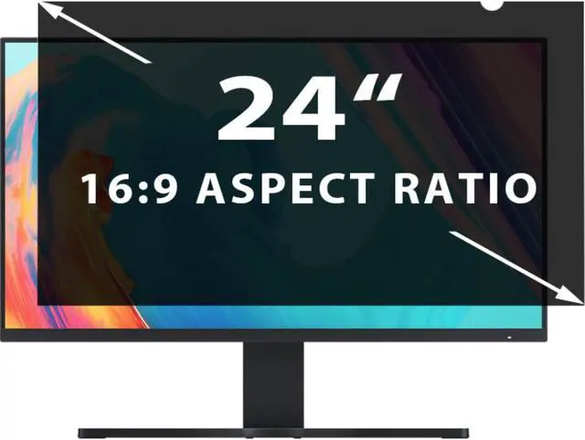 Main image of HOLDWLDSHT 24 Inch Computer Privacy Screen Filter for 16:9 Widescreen Monitor - Privacy Shield and Anti-Glare Protector