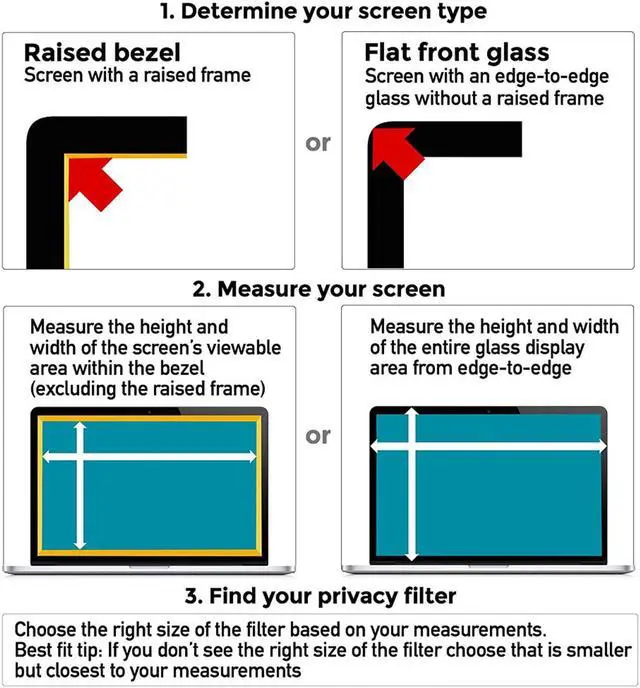 Alt view image 4 of 5 - HOLDWLDSHT 24 Inch Computer Privacy Screen Filter for 16:9 Widescreen Monitor - Privacy Shield and Anti-Glare Protector