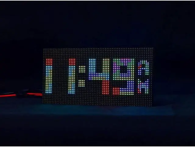 Alt view image 4 of 5 - RGB Full-Color LED Matrix Panel Display for Raspberry Pi Pico ESP32 for Arduino 64×32 Pixels 3mm Pitch 2048 RGB LEDs Adjustable Brightness