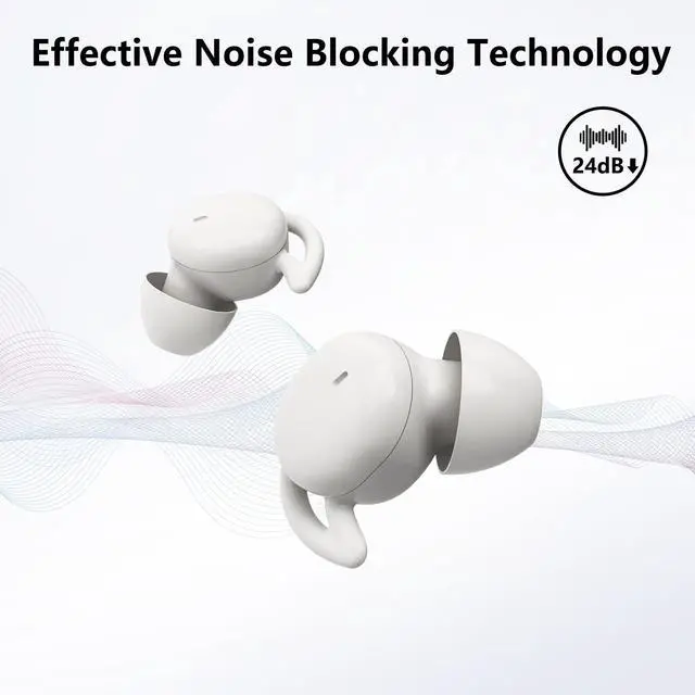 Alt view image 2 of 4 - Omidyi True Wireless Sleep Earbuds, Noise Blocking Headphones in Ear for Sleeping, Lightweight and Comfortable, Bluetooth Earbuds Designed Specially to Help You Fall Asleep Better [2025 Version]