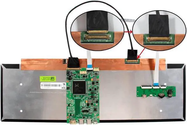 Alt view image 5 of 5 - VSDISPLAY 14 Inch NV140XTM-N52 IPS LCD Screen 3840x1100 14'' Display Panel with Type C LCD Controller Board VS-RT2795T4K-V5