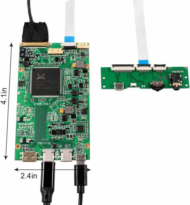 Alt view image 3 of 5 - VSDISPLAY 14 Inch NV140XTM-N52 IPS LCD Screen 3840x1100 14'' Display Panel with Type C LCD Controller Board VS-RT2795T4K-V5