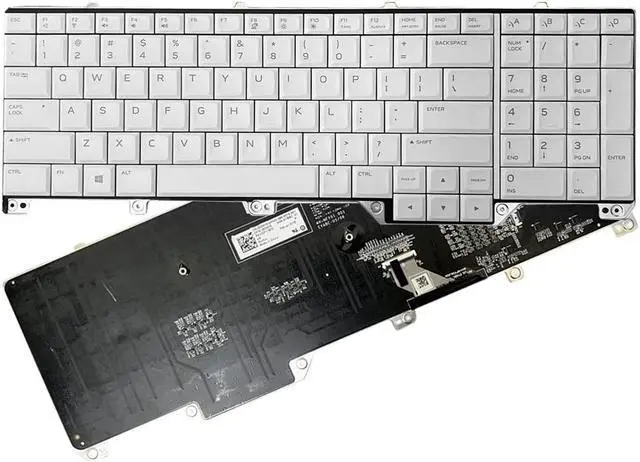 Main image of ZAHARA Laptop RGB Keyboard US English with Backlit Replacement for DELL Alienware Area 51M R1 AWAR51M-7350WHT 07FJHC / Alienware 17 R5 062W10 62W10 PK132F11B00 NSK-EYBBC