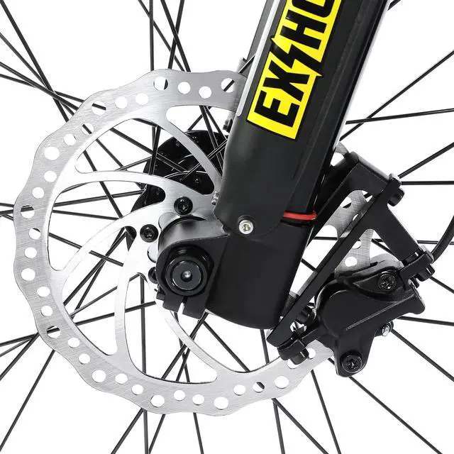 Alt view image 6 of 7 - Ecotric Explorer 26 inches 48V 12.5AH 750W Fat Tire Electric Bike with Rear Rack, fenders, double front suspension fork, and LCD display, Shimano 7-speed bicycle