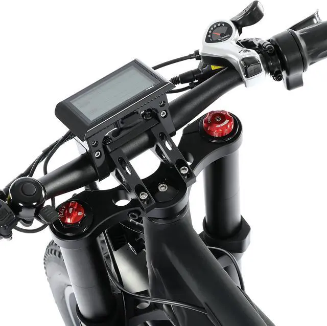 Alt view image 3 of 7 - Ecotric Explorer 26 inches 48V 12.5AH 750W Fat Tire Electric Bike with Rear Rack, fenders, double front suspension fork, and LCD display, Shimano 7-speed bicycle