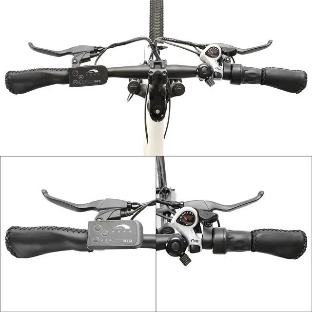 Alt view image 3 of 7 - Ecotric UL Certified 36V 12.5AH 350W white Vortex Electric City Bicycle for commuters, front suspension fork, Shimano 7-speed