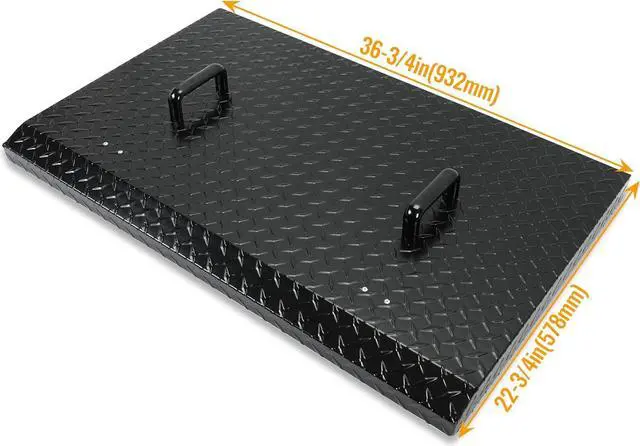 Alt view image 2 of 7 - Ecotric Black Outdoor 36 Griddle Grill Hard Cover Lid with Handle Waterproof Aluminum Compatible with Blackstone & More 2 Black