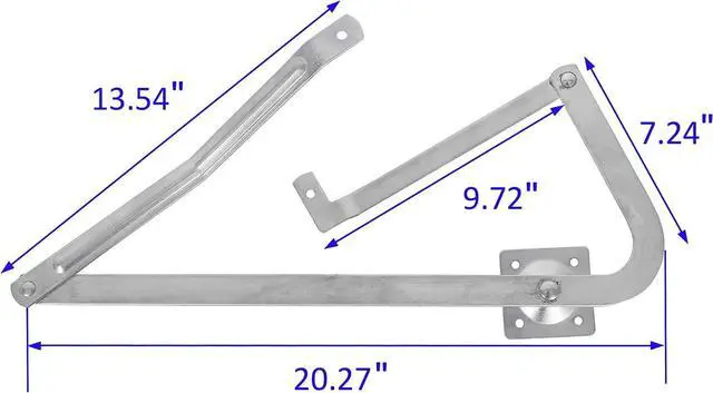 Alt view image 2 of 7 - Ecotric Replacement Attic Ladder Hinge Arms Compatible with 2010-UP Werner Mk 5, WU2210, W2208, W2210 Thick Zinc Attic Ladders Spreader- Pair