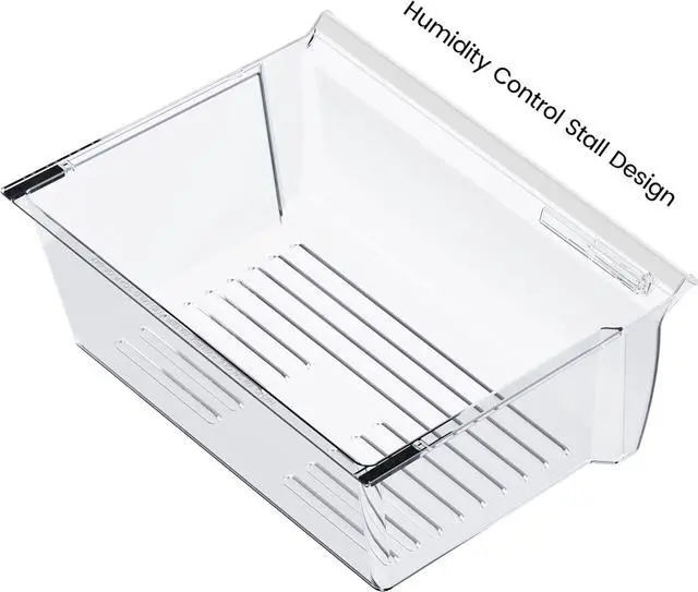 Alt view image 7 of 7 - Ecotric 2188656 Replacement Crisper Drawer Compatible with Whirlpool Kenmore Refrigerator Upper Bin with Humidity Control Plastic(PS) Clear