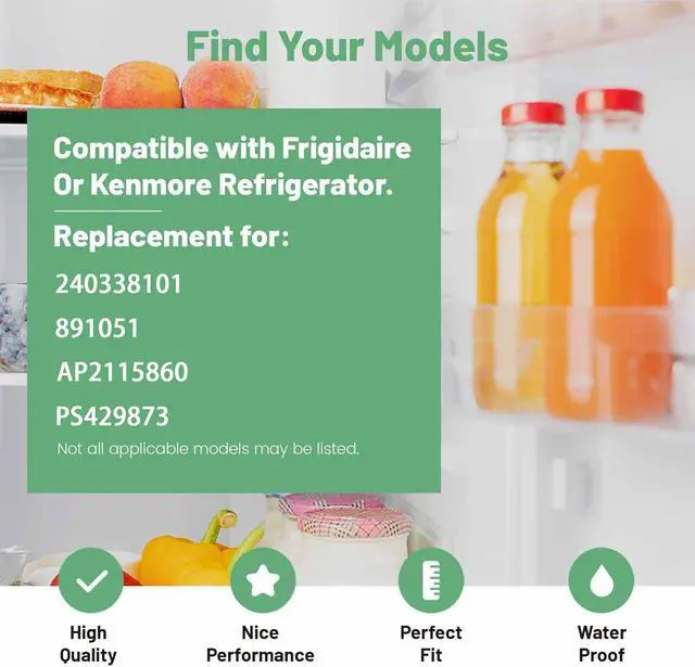 Alt view image 2 of 7 - Ecotric  Refrigerator Door Bin Shelf Compatible with Frigidaire Refrigerator for 891047 AH429868 AP2115858 EA429868 PS429868 Replacement only White ABS Plastic