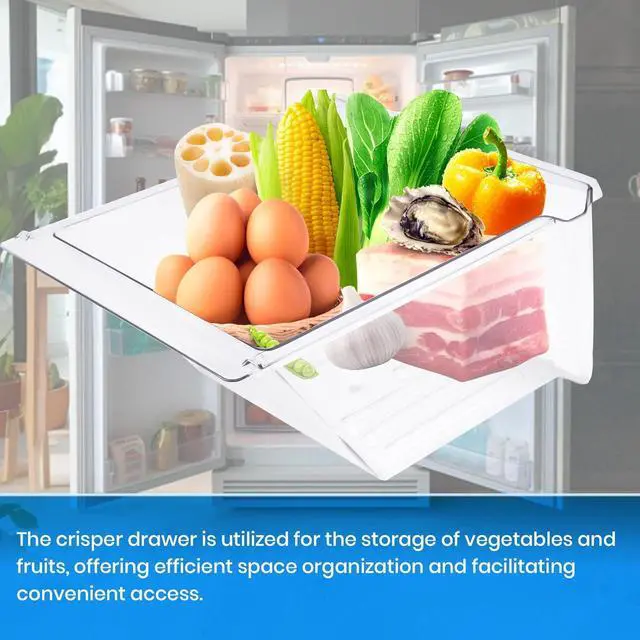 Alt view image 7 of 7 - Ecotric 240364503 Crisper Drawer Compatible with Frigidaire Refrigerator Crisper Pan Drawer Freezer Replacement for 240364507 Clear Plastic (PC)