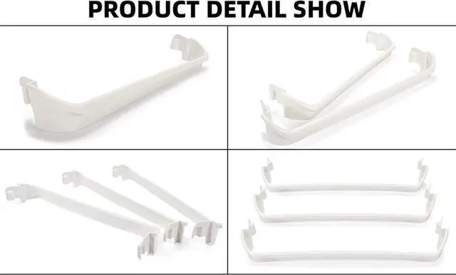 Alt view image 2 of 7 - Ecotric 2 x 240534901 & 1 x 240534701(Middle) Refrigerator Door Shelf Rack Bar Compatible with Frigidaire Kenmore Refrigerator Door Shelf Retainer Bar Replace for AP3214631 PS734936 948952 AP3214630