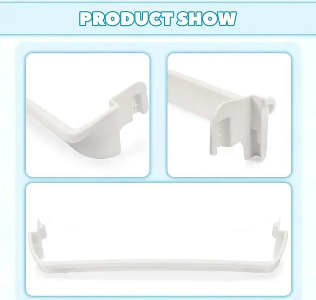 Alt view image 4 of 7 - Ecotric 2 x 240534901 & 1 x 240534701(Middle) Refrigerator Door Shelf Rack Bar Compatible with Frigidaire Kenmore Refrigerator Door Shelf Retainer Bar Replace for AP3214631 PS734936 948952 AP3214630
