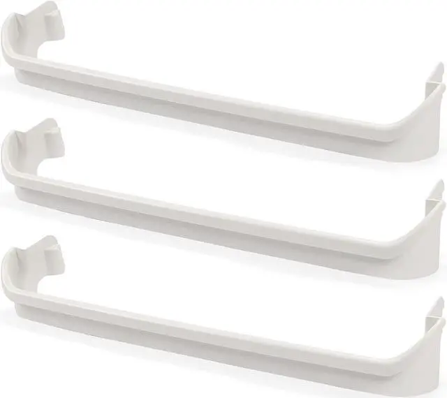 Main image of Ecotric 2 x 240534901 & 1 x 240534701(Middle) Refrigerator Door Shelf Rack Bar Compatible with Frigidaire Kenmore Refrigerator Door Shelf Retainer Bar Replace for AP3214631 PS734936 948952 AP3214630