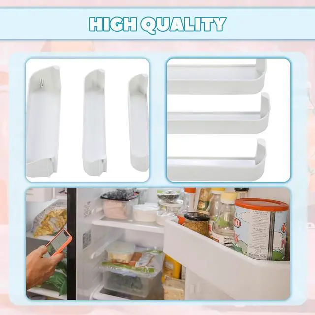Alt view image 7 of 7 - Ecotric 29325760166 Replacement Refrigerator Door Shelf Kit Compatible with Dometic Refrigerator Freezer/Upper/Bottom Door Shelf