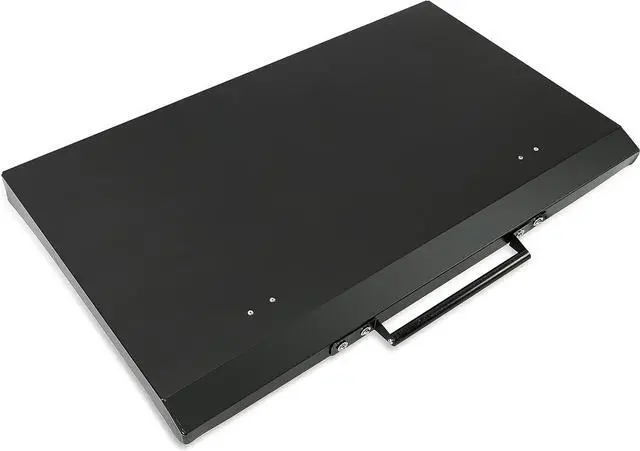 Main image of Ecotric Black Outdoor BBQ 36" Griddle Grill Hard Cover Lid Waterproof Aluminum Compatible with Blackstone & More (No Diamond Plated)