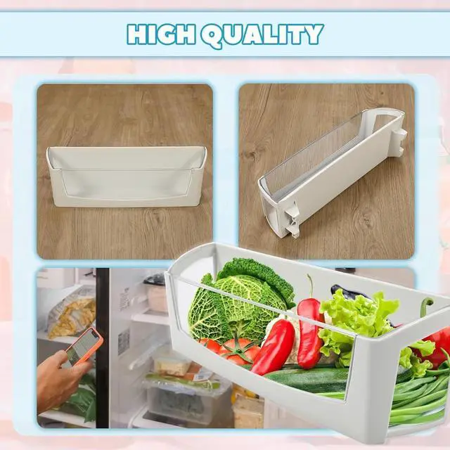 Alt view image 3 of 7 - Ecotric W10212139 WPW10212139 AP6017170 Replacement Refrigerator Door Shelf Bin Compatible with Whirlpool Refrigerator Replacement for PS11750465 1547748 AH2362947 EA2362947
