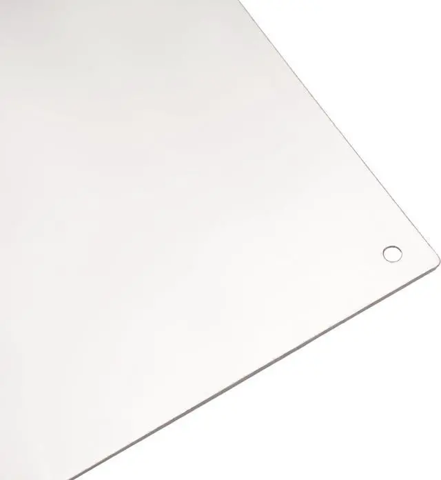 Alt view image 5 of 7 - Ecotric 34 X 12 Stainless Steel Door Kick Plate, Rectangular Kick Plate, Mop Plate Protection Plate, Silvery Easy-to-Clean Robust Protection for Indoor Outdoor -12" x 34" x 3/64"