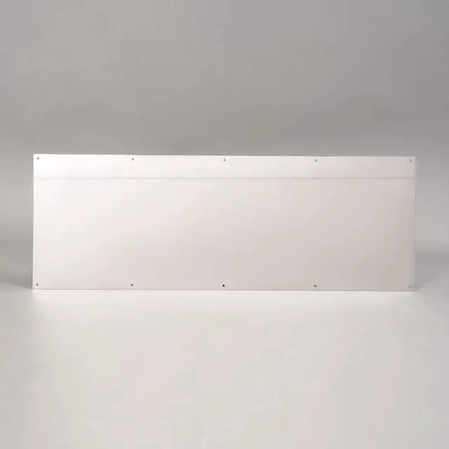 Alt view image 4 of 7 - Ecotric 34 X 12 Stainless Steel Door Kick Plate, Rectangular Kick Plate, Mop Plate Protection Plate, Silvery Easy-to-Clean Robust Protection for Indoor Outdoor -12" x 34" x 3/64"