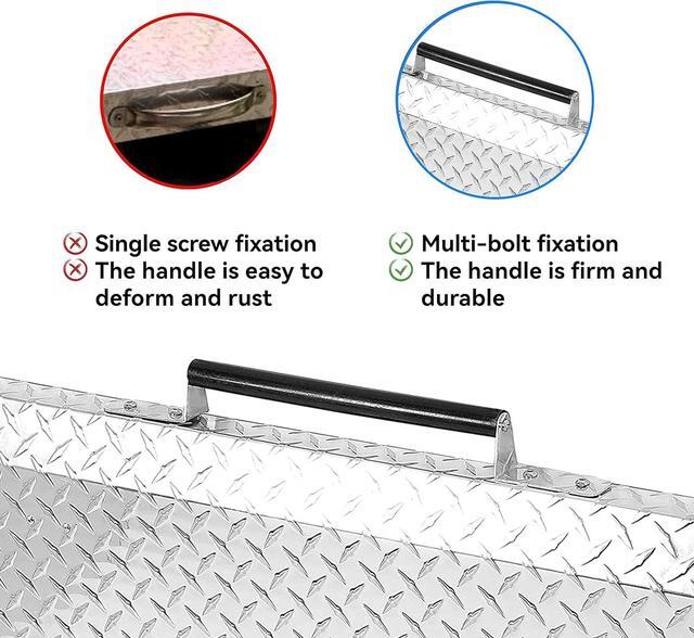 Alt view image 6 of 7 - Ecotric Griddle Cover Compatible with 36 Inch Blackstone Grill Griddle Lid Hard Cover with Stainless Steel Handle for Outdoor BBQ Hood Blackstone Griddle Accessories Waterproof Silvery Aluminum