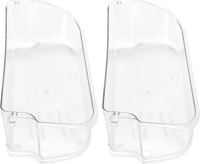 Alt view image 3 of 7 - Ecotric 240356402 240430305 Refrigerator Door Bin Shelf Compatible with Frigidaire Refrigerator Door Shelf Clear Bin 240356407 AH430122 EA430122 PS430122 Replacement only (2Pcs Clear)
