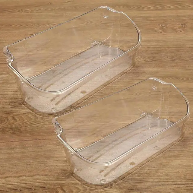 Alt view image 7 of 7 - Ecotric 240356402 240430305 Refrigerator Door Bin Shelf Compatible with Frigidaire Refrigerator Door Shelf Clear Bin 240356407 AH430122 EA430122 PS430122 Replacement only (2Pcs Clear)
