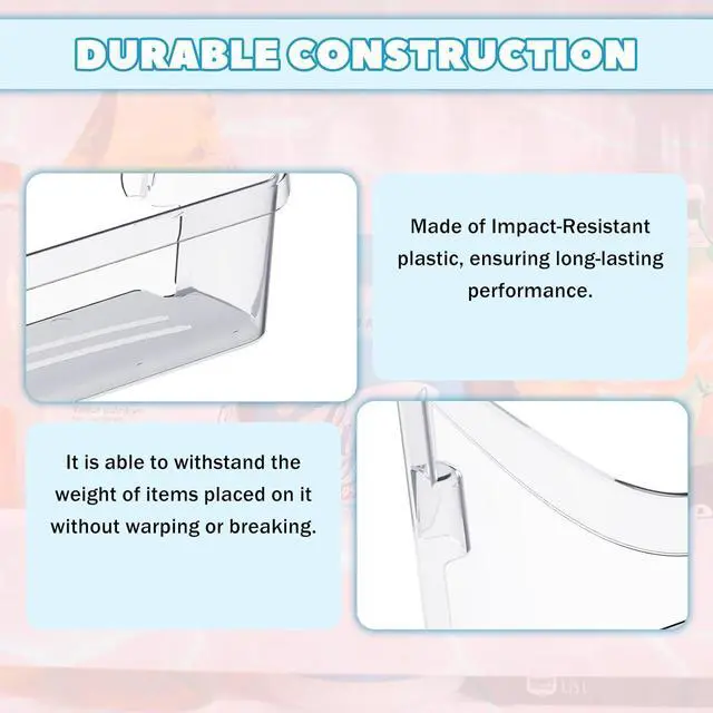 Alt view image 4 of 7 - Ecotric 242126602 Refrigerator Door Bin Shelf (Bottom) Compatible with Frigidaire Electrolux Refrigerator AP6278233 FFSS2625TS0 AP6278233 PS12364199 EAP12364199 Replacement Side Rack Basket Clear 1 PC