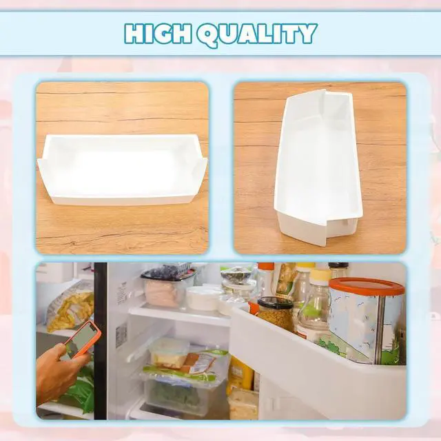 Alt view image 5 of 7 - Ecotric 2187172 WP2187172 Refrigerator Door Bin Shelf Compatible with Most Roper, Kitchenaid, Kirkland Whirlpool Refrigerator Replacement AP6006028 2187172K 2187194 2187194K PS11739091 White - 1 PC