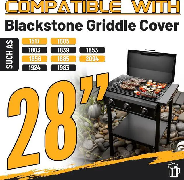 Alt view image 6 of 7 - Ecotric Hinged Lid Griddle Cover Compatible with 28 inch Blackstone Griddle with Rear & Right Grease Collection Steel Powder Coated Black