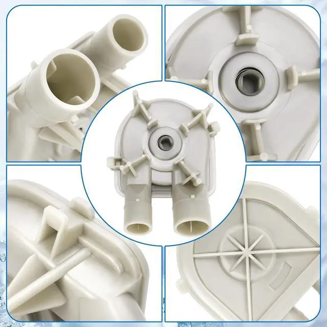 Alt view image 3 of 7 - Ecotric 3363394 Washer Drain Pump Compatible with Direct-Drive Washing Machines Whirlpool, Kenmore, KitchenAid Plastic Replacement for 3363892 3352496 PS11741242 WP3363892VP B00MS2G6JC