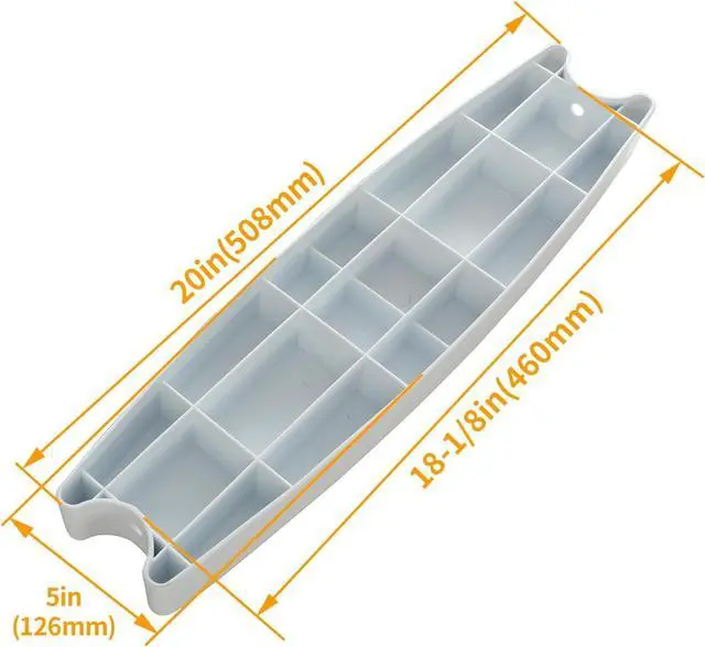 Alt view image 2 of 7 - Ecotric 18" Universal Pool Ladder Steps Replacement, 300 lbs Weight Capacity Heavy-Duty Molded Plastic Swimming Pool Ladder Rung Step 3Pcs