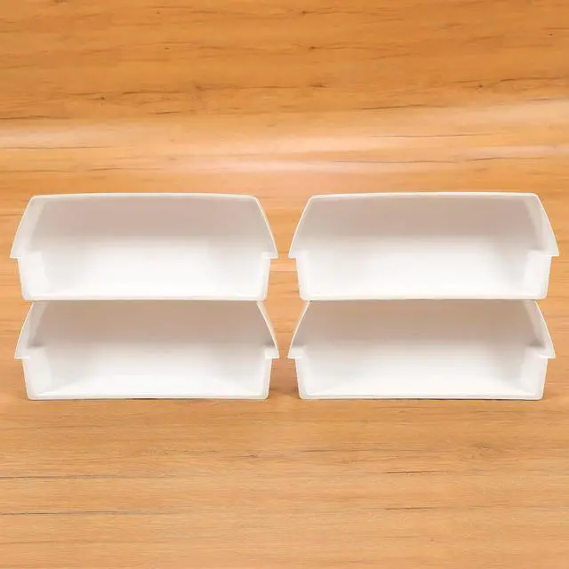 Alt view image 4 of 7 - Ecotric 2187172 Replacement Refrigerator Door Bin Shelf Compatible with Most Roper, Kitchenaid, Kirkland and Whirlpool models Refrigerator Door Bin White - 4 PCS