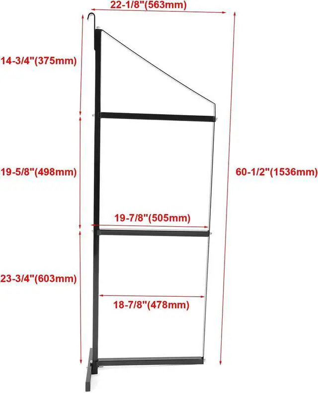 Alt view image 2 of 7 - Ecotric  60 1/2" X 22 1/8" Container Shelving Shelf Bracket Universal for Shipping Container Hang & Hook Shelving Brackets Storage Cargo Shelves -2PCS