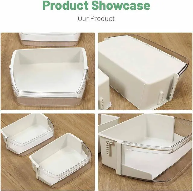 Alt view image 5 of 7 - Ecotric AAP73252202 AP5602939 Refrigerator Door Shelf Compatible with LG Kenmore Elite Refrigerator Door Bin AH3637058 PS3637058 AP5602939 AAP73252211 Replacement Only-2 PCS