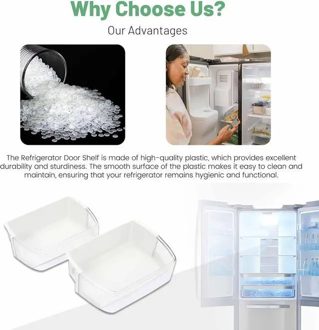 Alt view image 7 of 7 - Ecotric AAP73252202 AP5602939 Refrigerator Door Shelf Compatible with LG Kenmore Elite Refrigerator Door Bin AH3637058 PS3637058 AP5602939 AAP73252211 Replacement Only-2 PCS