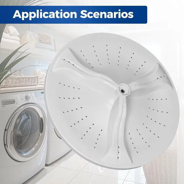 Alt view image 5 of 7 - Ecotric W10902814 Washer Washplate Compatible with Maytag Whirlpool Washer Wash Plate PP Plastic 7MMVWB835EW0 MVWB835DW MVWB855DC MVWX655DW Replacement Only White