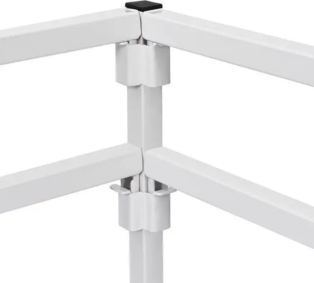 Alt view image 7 of 7 - Ecotric 4' x 4' Rolling Flood Table Stand Fit All Popular Brand (ID) Trays and Reservoirs for Hydroponic Germination Trays w/ 2 Swivel Caster Wheels Tool-free Steel Powder Coated White Bracket