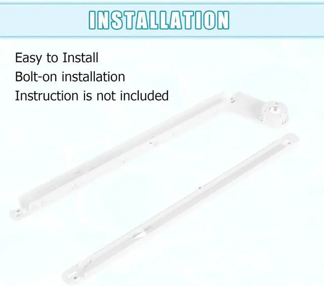Alt view image 4 of 7 - Ecotric 240349701 240356501 Slide Rail Sets Compatible with Frigidaire Refrigerator Replacement for 891105 AH429945 EA429945 PS429945 891216 AH430126 EA430126 PS430126
