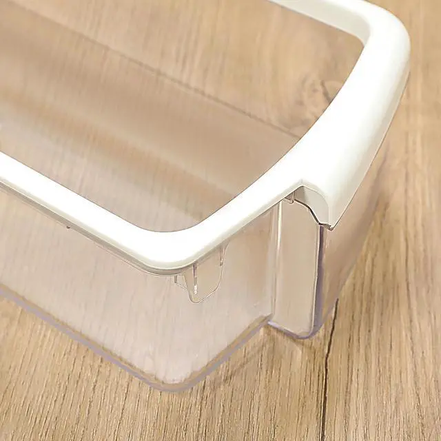 Alt view image 7 of 7 - Ecotric W10321304 WPW10321304 AP6019471 Refrigerator Door Shelf Compatible with Whirlpool Refrigerator 2171046 2171047 2179574 PS11752778 Replacement only PC Plastic Clear Door Bin Shelf -2 PCS