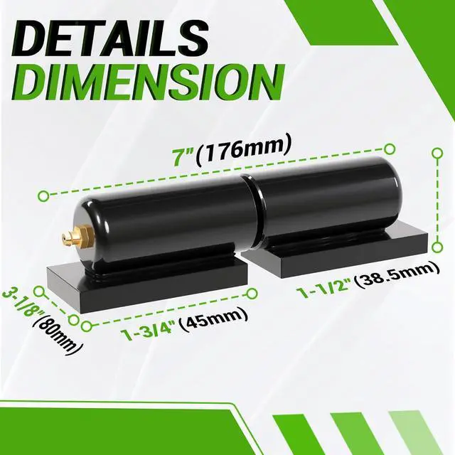 Alt view image 2 of 7 - Ecotric 7" Heavy Duty Barrel Hinge for Swing Gates Doors Weld on 900 Lbs Weight Capacity Steel Gate Hinges Trailer Ramp Gate Hinges Black -4 Pcs